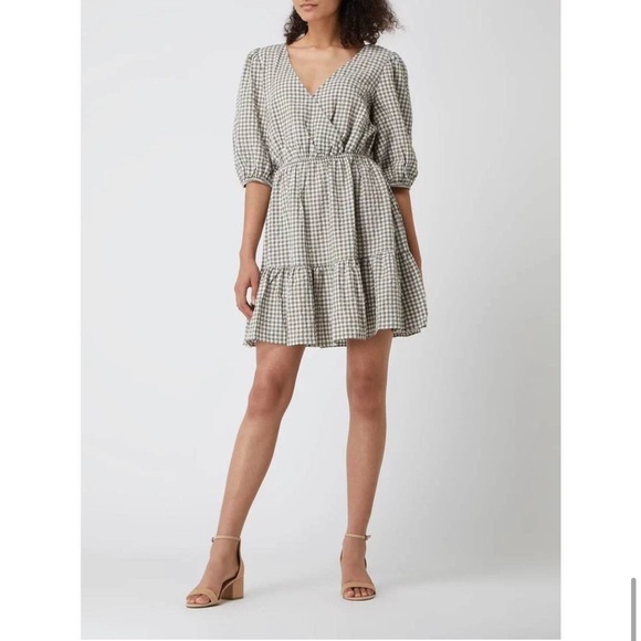 MANGO Gingham Wrap Dress - Picture 8 of 10